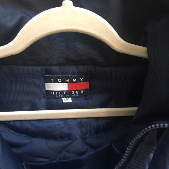 Tommy Hilfiger Quarter Zip Man’s Parka Coat Blue XXL - Picture 3 of 6